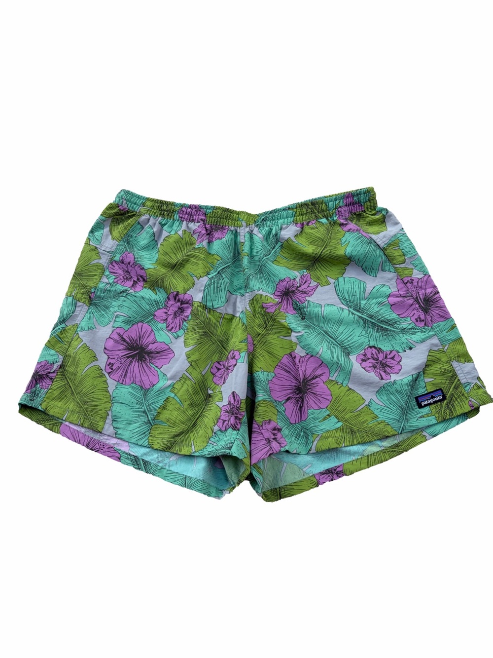 Patagonia Women’s Size Large Baggies Shorts 5" Best Fronds Tropical Floral